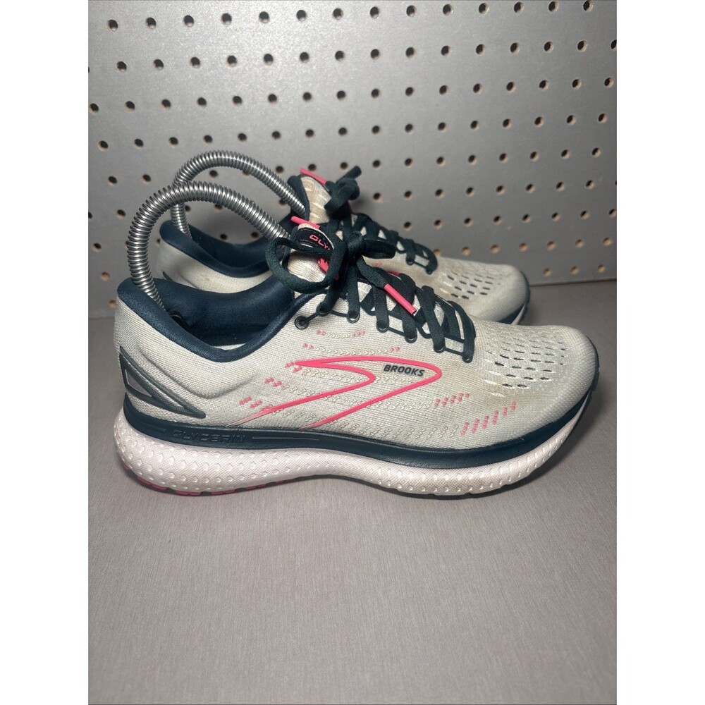 Brooks Glycerin 19 Running Shoes Womens Sz 7 Blue Pink Sneakers Athletic Medium